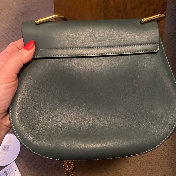 Chloe Mini Drew Bag in Cloudy Blue. - Picture 7 of 11